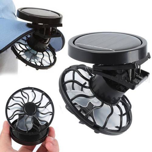 Portable Summer Cooling Fan Sun Energy Panel Cell Cooling Fan Clip-on Mini Clip Solar Power Cooler Camping Hiking Outdoor Tools