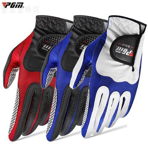 Golf Gloves left right hand men 3 colours golf glove Premium PU Leather lycra Increased Breathability Super elasticity for men
