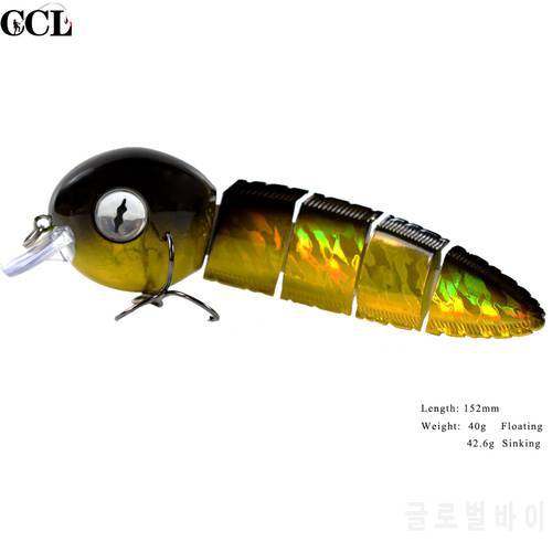 CCLTBA Perfect 6 inch 40g Multi Jointed Fishing Lures Swimbait Wobbler Bait Fishing Lures Wobbler Minnow Custom NEW