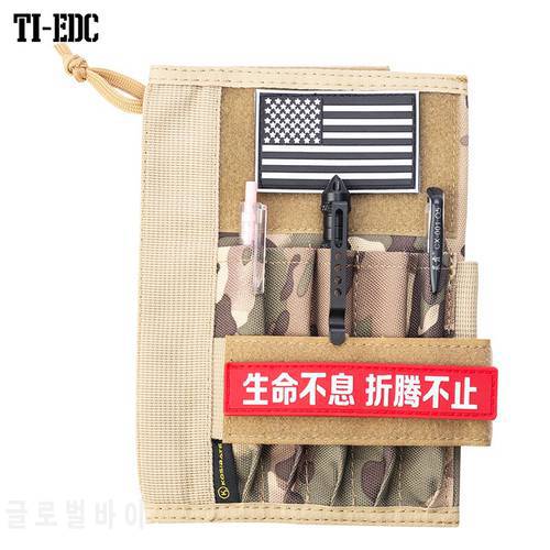 Tactical Notebook Sleeve, Military Design, 8.0 x 5.0 Inch,Pen Bag,Wallet Bags,Outdoor Military Waist Bag For Hunting