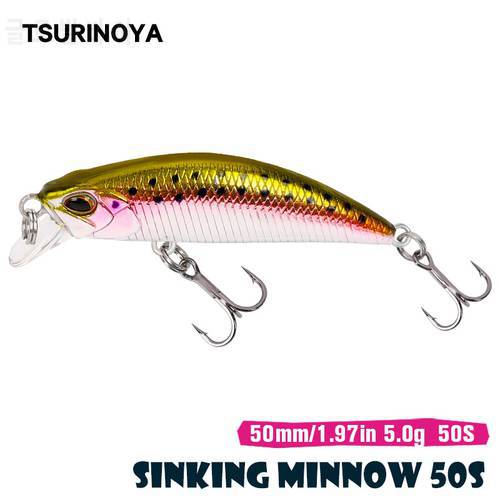TSURINOYA Fishing Lure DW63 50mm 5g Sinking Water Mini Minnow Hard Lure Artifical Small Crankbait Pencil Wobblers Hard Bait