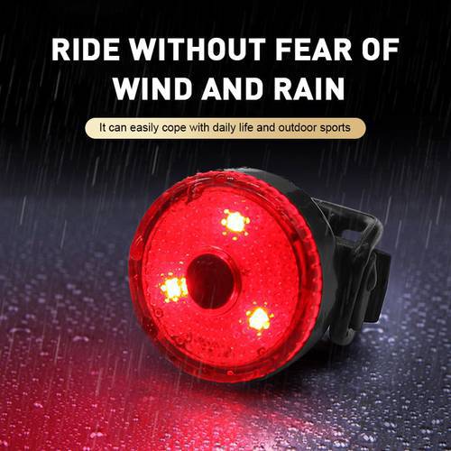 Mini LED Bicycle Tail Light Usb Chargeable Bike Rear Lights IPX4 Waterproof Safety Warning Cycling Light Helmet Outdoor Warning