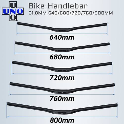 UNO MTB Bike Handlebar Bicycle Handlebar Swallow-shaped Handlebar Flat or Rise Handlebar 31.8*640/680/720/760/800mm Bycicle Part