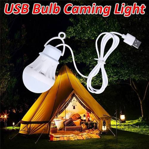 Portable Lantern Camping Lights USB Bulb Power Bank Camping Equipment 5V LED USB for Tent Lanterns Camping Hiking Lamps