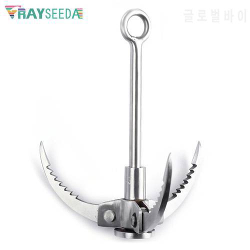 Rayseeda Professional Foldable Climbing Grappling Hook High Quality Stainless Steel Gravity Hook Outdoor Survival Climbing Claws