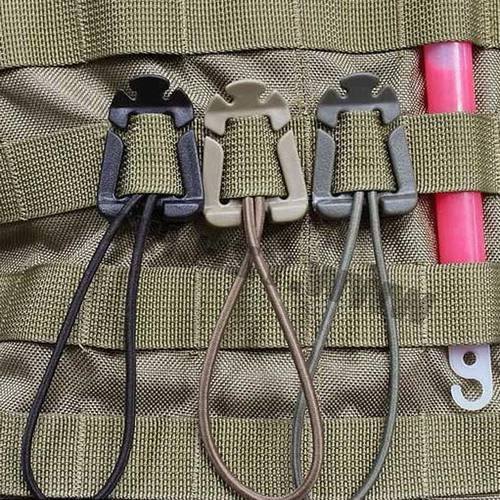 1-10Pcs Molle Backpack Buckle Carabiner Clips EDC Elastic Rope Webbing Buckle Outdoor Camping Hanger Hook Survival Gear Tools