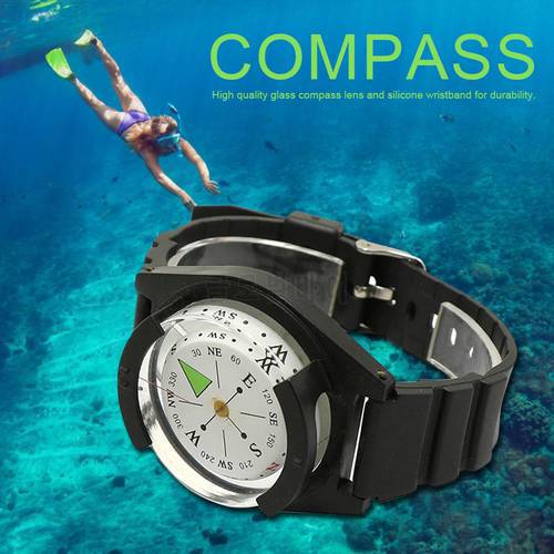 Waterproof Wrist Compass for Outdoor Hiking Camping Diving High Precision Professional Wrist Diving Compass 50 M/164FT