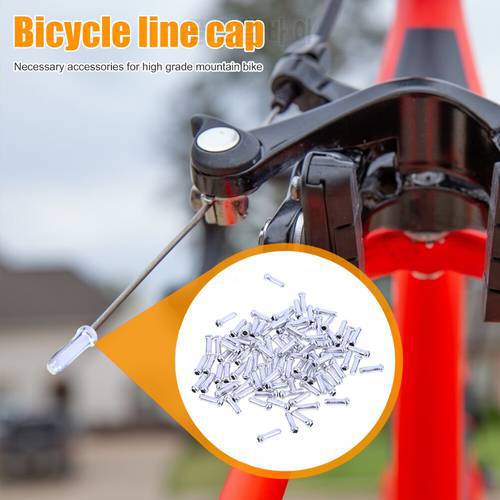 200pcs Crimps MTB Bike Bicycle Accessories Aluminum Alloy Bike Bicycle Brake Shifter Inner Cable Tips Wire End Caps