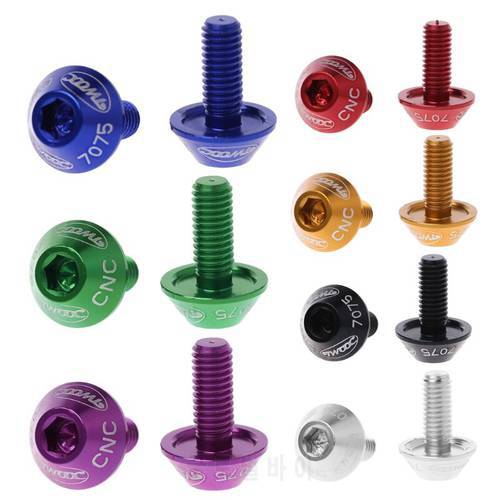 2Pcs M5x10mm Aluminum Alloy Bike Bicycle Water Bottle Cage Bolt Holder Screw New .