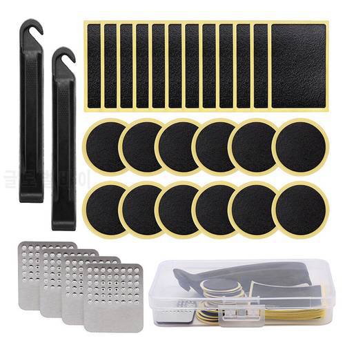 30pcs Bicycle Cycling Tire Repair Kit Inner Tube Patching Tyre Filler Glue Free Cold Patch Sealant Fix Tire Glue Free Patch