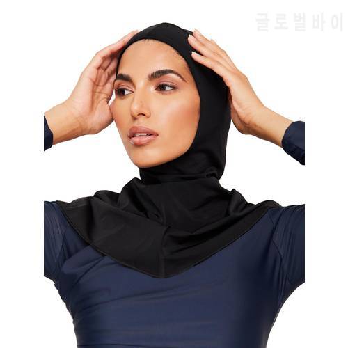Solid Color Muslim Turban Cap For Women Full Cover Swim Hijab Islamic Women Modest Hijab