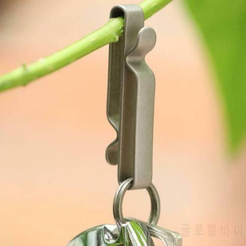 1pcs Titanium Alloy Key Ring Belt Clip Quick Draw Keychain Hanging Buckle Corkscrew