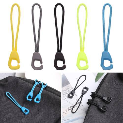 High Quality 5Pcs Zipper Pull Puller End Fit Rope Tag Fixer Zip Cord Tab Replacement Clip Buckle ForTravel Bag Suitcase Backpack
