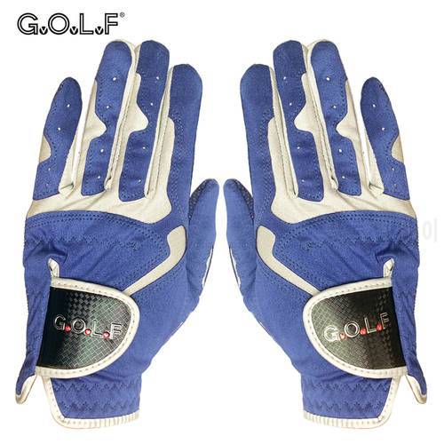 1pc golf gloves for men women left right hand GvOvLvF Brand new Fabric lycra sports gloves pair golfer gift blue white