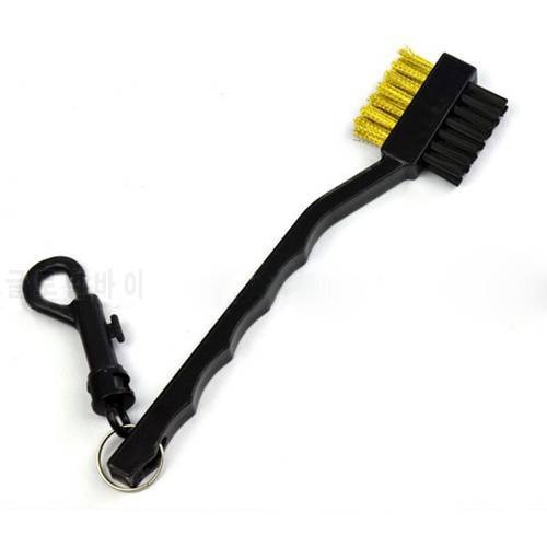 Hot 2 Sided Brass Wires Nylon Cleaning Kit Tool Golf Brush Clip Groove Ball Cleaner Gof Accessories Golf Training Aids