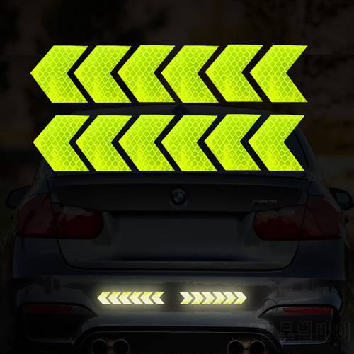 1 Bag Bike Reflective Stickers Bicycle Fender Sticker Car Motorcycle Fluorescent Warning Decor Cycling Luminous Protector