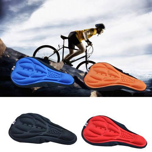 MTB Mountain Road Bike Cycling Saddle Thickened Comfort Ultra Soft Silicone 3D Gel Pad Cushion Cover Bicycle Saddle Seat 4 Color