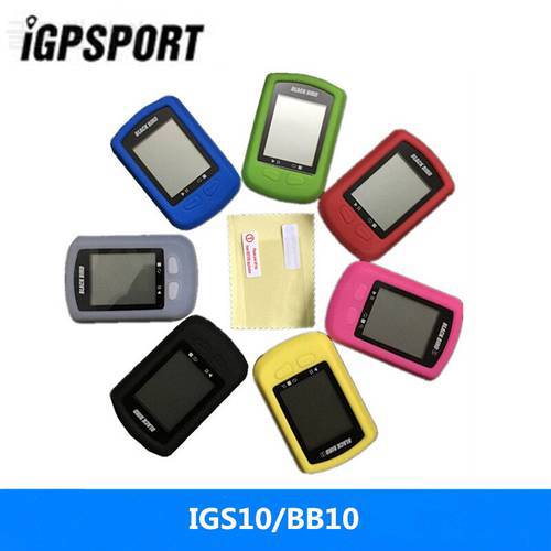 Universal bicycle gel holster and screen protector for IGPSPORT IGS10, BLACK BIRD BB10 / BB10S Blackbird GPS BB10