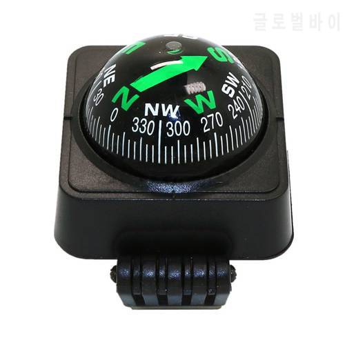 Adjustable Navigation Dashboard Car Compass Cycling Hiking Direction Pointing Guide Ball Shaped Compass For Outdoor Car Boat