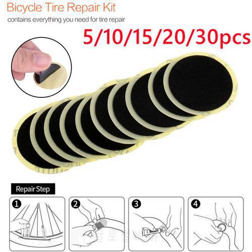 Bicycle Tire Patches Tool No Glue Tire Repair Rubber Stickers Bicycle Inner Tire Patches Quick Drying Without Glue Tyre Puncture