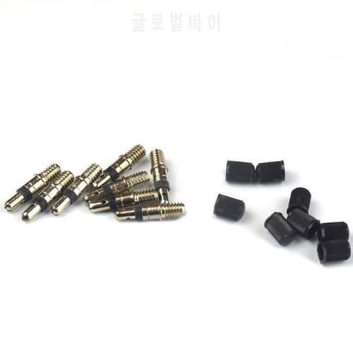 8pcs English Dunlop Woods Valve Cores with Caps for Bike Bicycle Inner Tube Bicycle Exterior Decoration Parts
