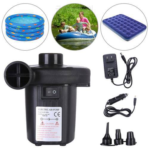 Electric Air Pump 150W Outdoor Kayak Inflatable Toys Airbed Boat Cushion Swimming Pool Yoga Ball Sofa Inflator