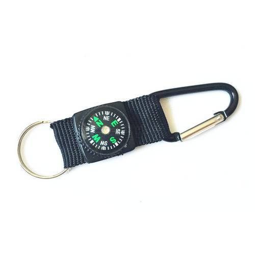 D-type webbing carabiner outdoor quick-hanging with compass oil ring, solar power bank quick-hanging buckle with ring