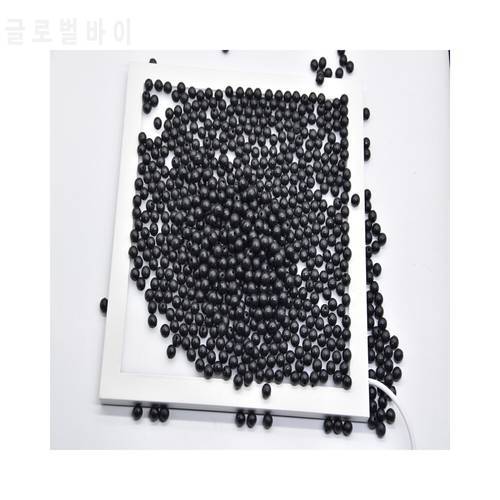 MAGBLUE 100pcs/lot Fishing Beads Space Stopper Black 3mm-8mm Round Soft and hard beans Fishing Lures bait Hook Rig Accessories