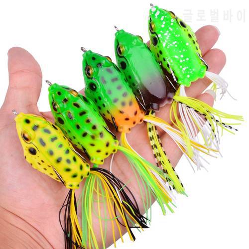 1Pcs 14g 8g Top Water Ray Frog Shape Minnow Crank wobbler for Fly Fishing Soft Tube Bait Japan Plastic