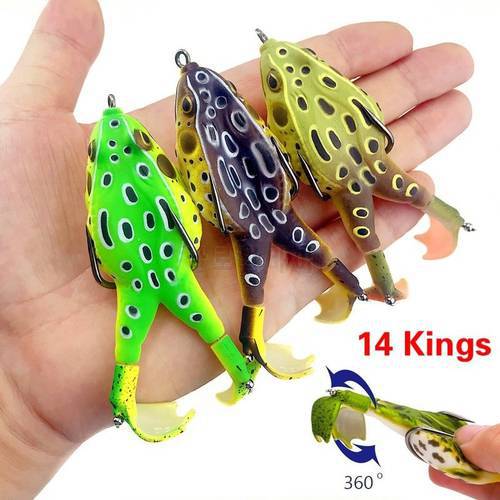 Double Propeller Thunder Frog Fishing Lure 9cm/13.6g Floating Bionic Soft Lure Carp Fishing Artificial Crankbait Minnow Lure