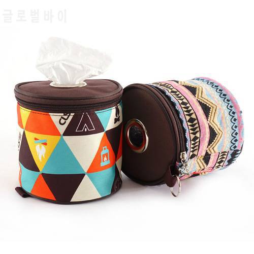 Outdoor Camping Folding Toilet Paper Tissue Case Holder National Style Portable Travel Napkin Storage Bag Durable Box