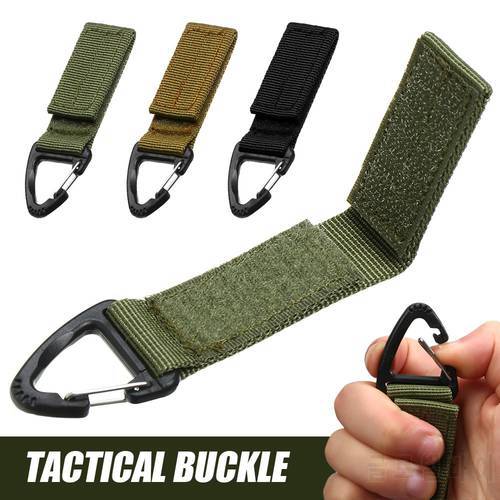 Portable Nylon Webbing Military Supplies Hang Buckle Strap Carabiners Tactical Buckle Belt Clips Keychain