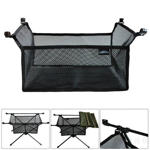 SUNDICK Outdoor Folding Table Net Bag, Fine-Knitted Thick Net Storage Bag under Desk, Portable Lightweight Foldable Desk Bag