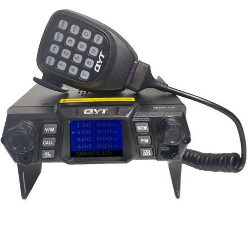 QYT 980PLUS 980 PLUS Mobile Car Radio 75W VHF 55W UHF 200 Channel Dual Band Quad Standby Colorful Screen Ham FM Transceiver