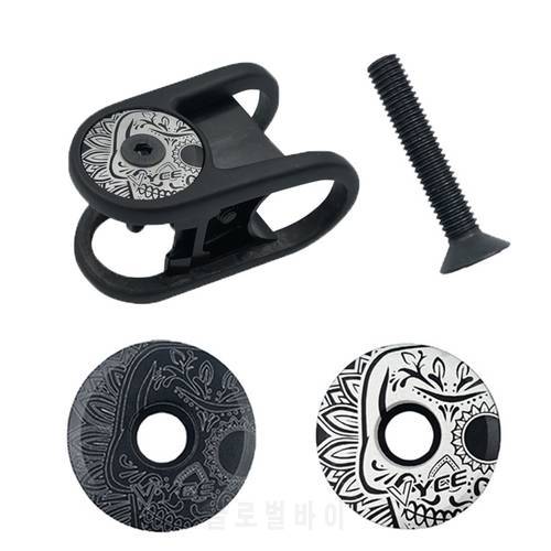 Aluminum Alloy Mountain MTB Road Bike Bowl Cover Bicycle Stem Top Cap with Screw for 28.6mm Fork Tube Headset Cap Cycling