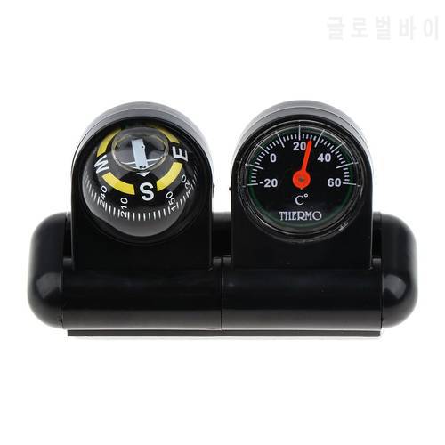 2 In 1 Removable Car Compass and thermometer Adhesive for Van Truck Vehicle