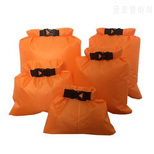 5pcs Waterproof Dry Bag Outdoor Beach Buckled Storage Sack Travel Drifting Swimming Snorkeling Bags Accessories