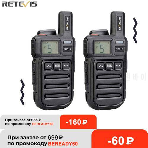 Retevis RB615 PMR / FRS Mini Walkie Talkie PMR446 PTT Walkie-Talkies 1 or 2 pcs Portable Two-way Radio ht for Restaurant Hunting