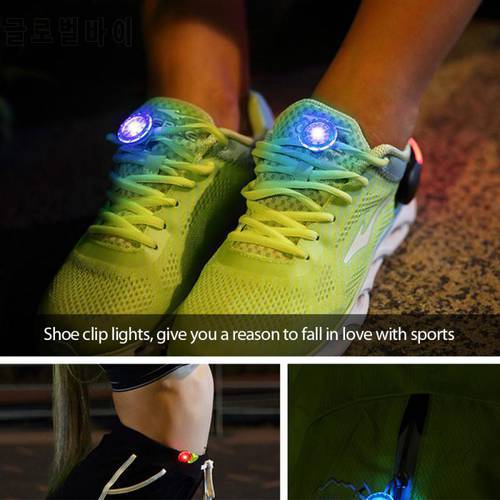 Mini Flashing LED Shoes Clip Lights With Battery Outdoor Night Walking Running Jogging Safety Warning Light Lamp Backpack Light