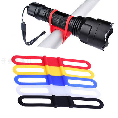 Bike Bicycle Silicone Band Flash Light Flashlight Phone Strap Tie Ribbon Mount Holder Cycling Accessories