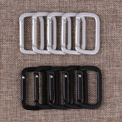 1PC Aluminum Alloy Gate Spring Oval Rings Bag Belt Buckles Plated Clips Carabiner Purses Handbags Oval Push Trigger Snap Hooks