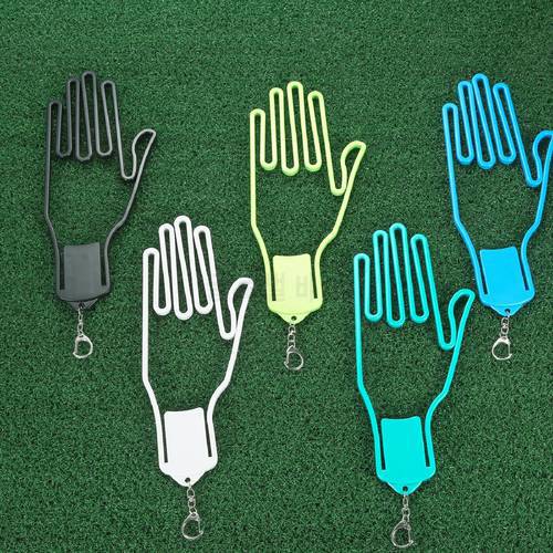 1pc Golf Glove Holder Plastic Glove Rack Dryer Hanger Stretcher 5 Colors Golfer Tool Accessories with Keychain