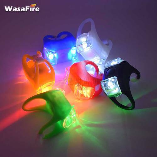 WasaFire Mini Led Bicycle Light Silicone Waterproof Bike Strobe Tail Rear Lamp Night Warning Cycling Front Lamp Taillight