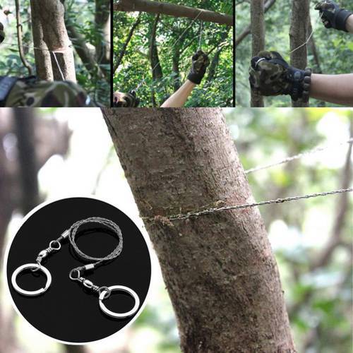 High Quality Stainless Wire Saw Portable Travel Emergency Gear Chain Saws Outdoor Camp Survive Scroll Tools Hunt Flint Cut Kit