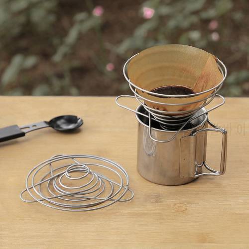 Camp Coffee Filter Holder Outdoor Camping Folding Portable Coffee Drip Rack Dripper Foldable Tea Dripper Mount