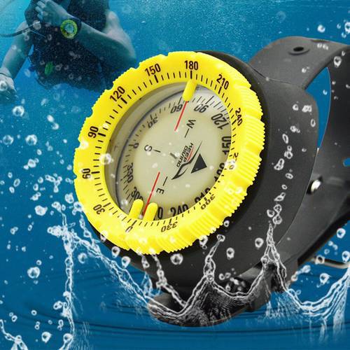 50m Watch Balanced Waterproof Compass Underwater Compass Diving Swimming Scuba Luminous Waterproof Compass