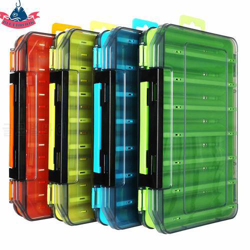 Double Sided Fishing Box 12 Compartments Waterproof Bait Lure Hook Storage Organizer Case Container Carp Fish Tackle Accessories