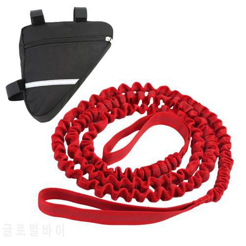 Bicycle Tow Rope Bike Nylon Elastic Rope Traction Rope Parent-Child Pull Rope With Bike Triangle Bag For Cycling Bike Steady