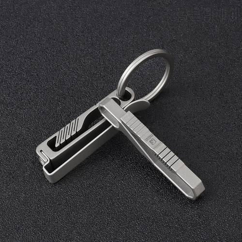 Titanium Belt Buckle Titanium Alloy Clip Pocket Tools Keychain Holder EDC Tool For Outdoor Camping