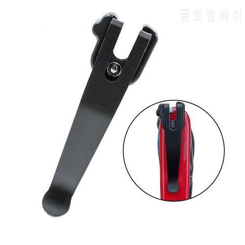1Pcs Portable Folding Knife Back Clip Steel For Swiss Army Knife 91MM Back Clip PortablePocket Clip Tool For Butterfly Knife 535